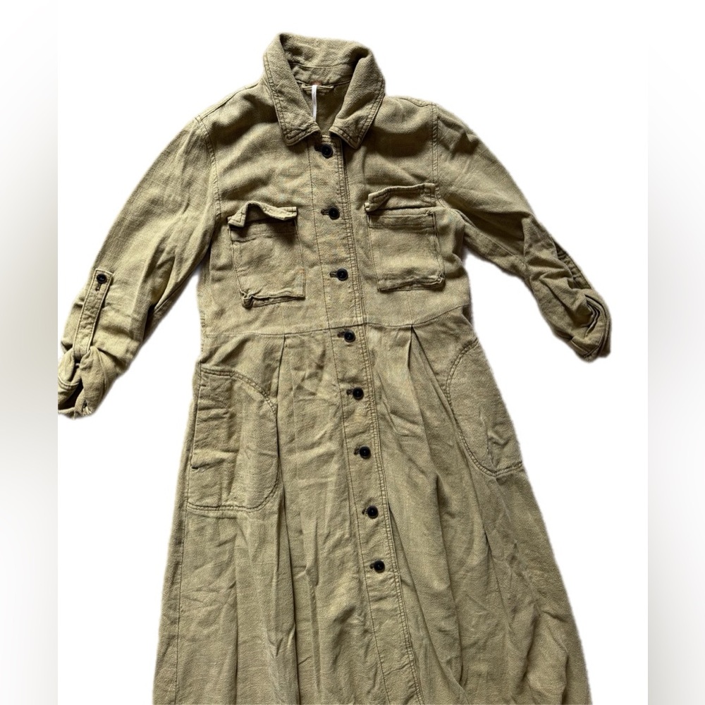 Free People Rainz Duster marsh green XS - Picture 9 of 16